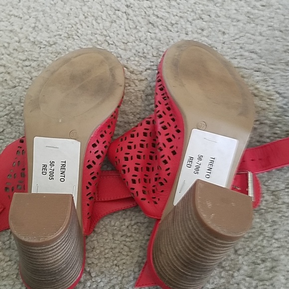 Red Block Heels! - Picture 3 of 4